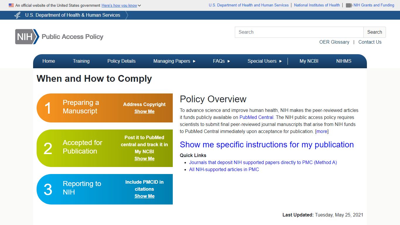 When and How to Comply | Public Access